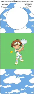 Tennis Boy Free Printable Bookmarks.