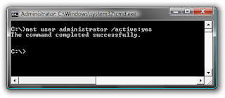 user administrator /active:yes