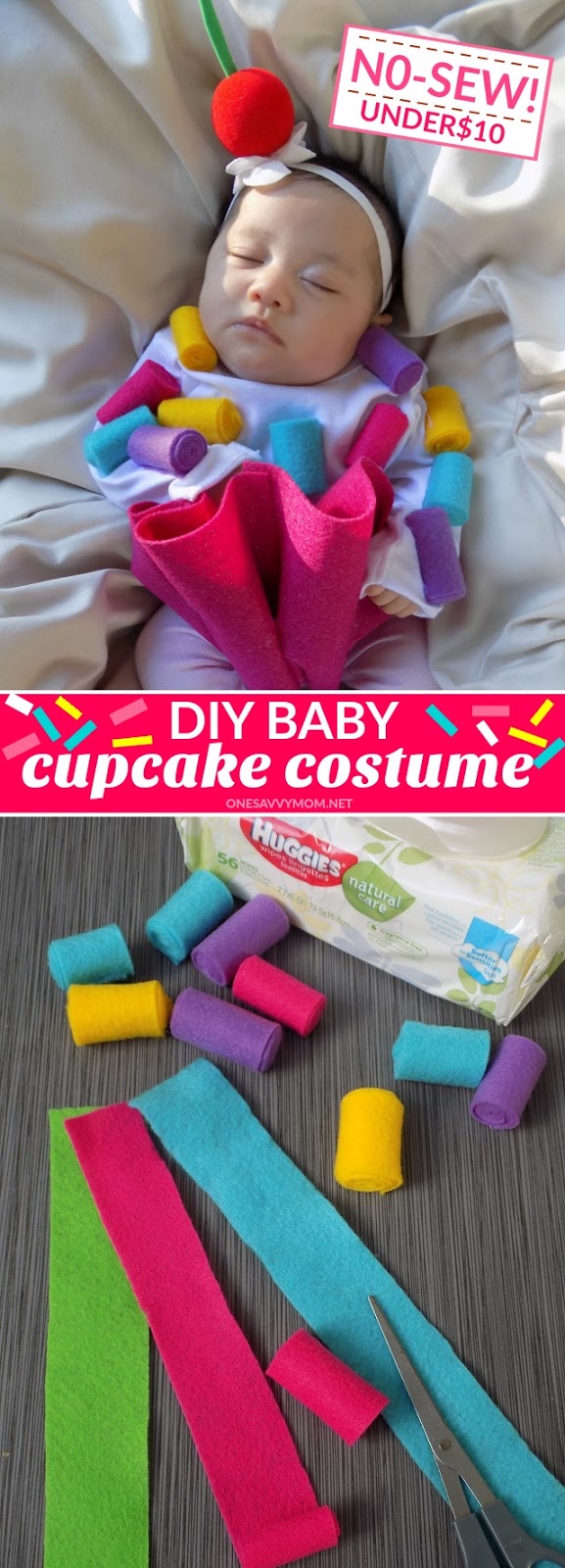 One Savvy Mom ™  NYC Area Mom Blog: No-Sew DIY Baby Cupcake