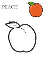Coloring Fruits Worksheets Pdf, peach coloring page @momovators