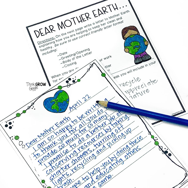 earth day writing activity