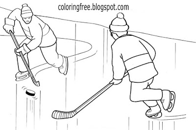 Cool drawing ideas childrens snow sports free winter coloring pages ice hockey game on a frozen lake