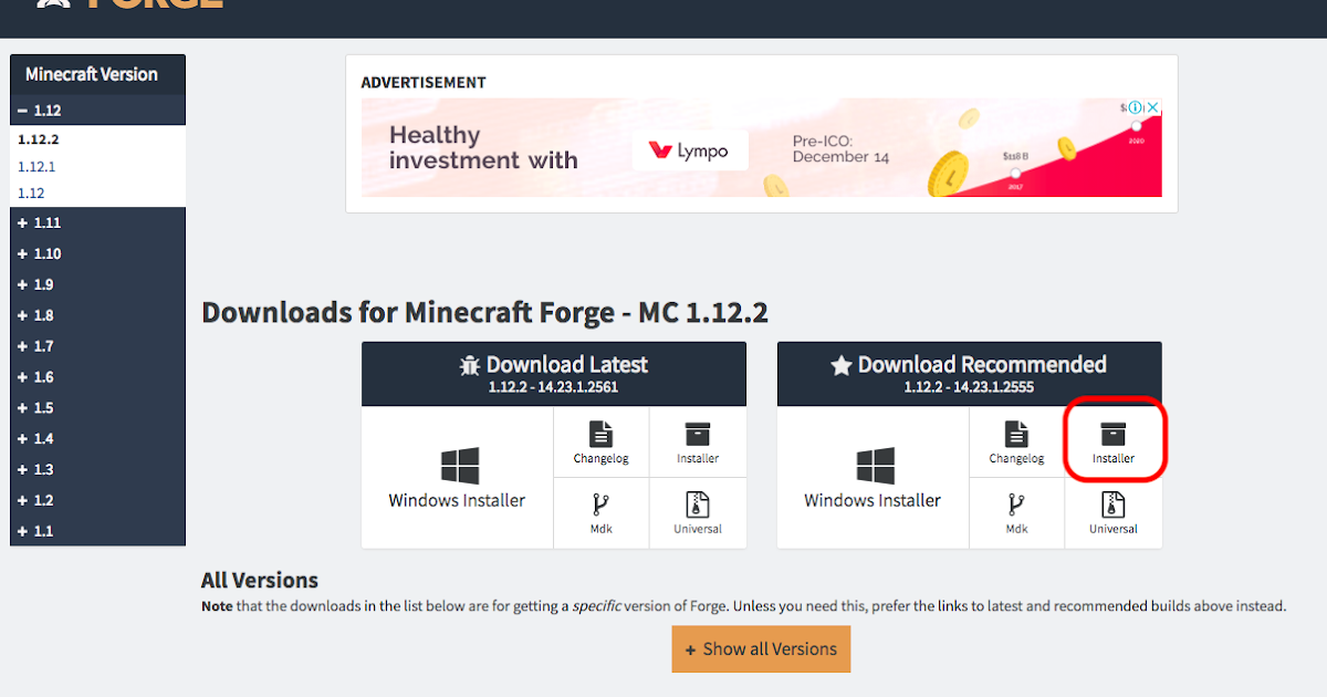Hawksnowlog Minecraft 1 12 で Forge をインストールする方法