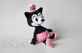 Krawka: Vintage Ortensia the cat crochet pattern by Krawka, Oswald Lucky Rabbit, Minnie Mouse Disney Mickey Mouse