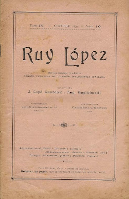 Uno de los últimos números de la etapa italiana de la revista Ruy López