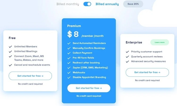 Appointlet Pricing and Features