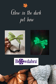 glow in the dark pet bow