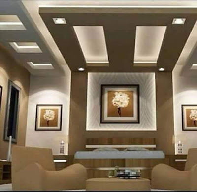 gypsum board false ceiling designs with indirect lighting for living room and hall 2019