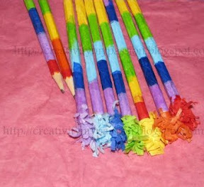 Personalized Frilled Rainbow pencils