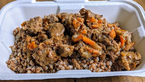 Buckwheat kasha (каша) with beef