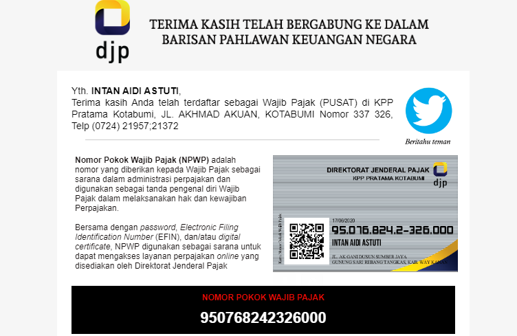 Cara Pendaftaran NPWP Secara Online