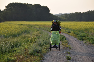 Sonya Richmond hiking Rossburn Subvision Trail.