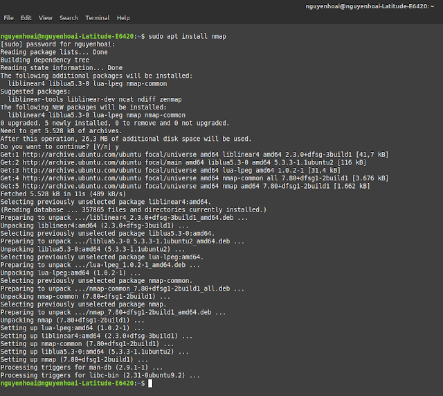cài nmap trên liinux mint