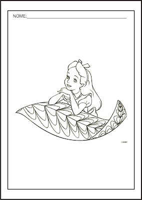 Princesas Disney - Desenhos para Colorir das Princesas Disney - Alice