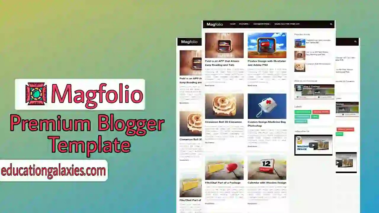 Magfolio Premium Blogger Template Free Download Now Latest