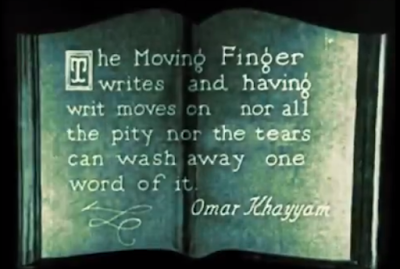intertitle Omar Khayyam