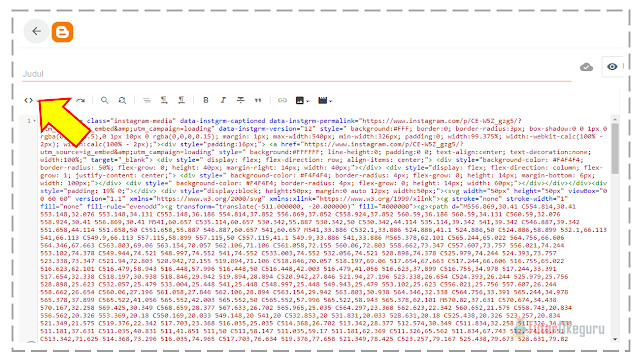 okeguru - menyisipkan HTML di blogger