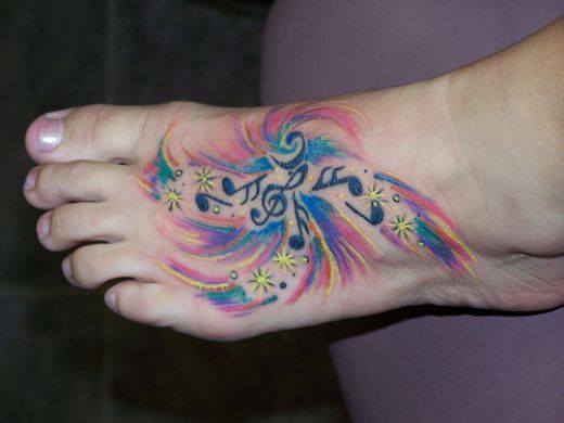 Anyways tis a classy music tattoo ok so the feet are ok still hate feet 