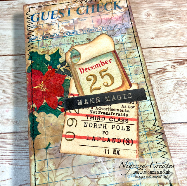 Let's Make Some Vintage Christmas Altered Guest Checks