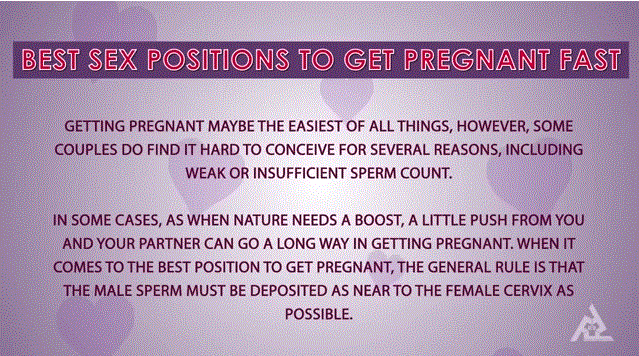 Here some steps for couples to get pregnant very fast.