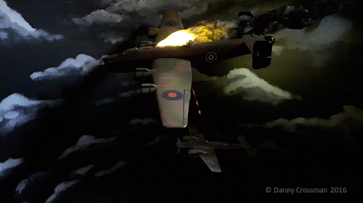 Halifax LV858 Night fighter Attack Diorama with LEDs