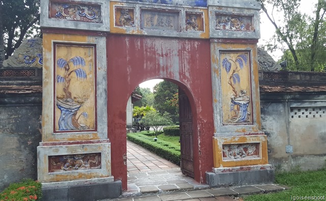 Gate to The Mieu and Hung Mieu compound located in the south western part of the Citadel. 