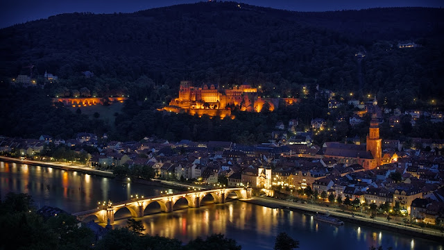 Heidelberg Night Lights HD Wallpaper