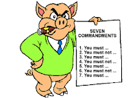 Animal Farm, Pigs, commandments, toy pig