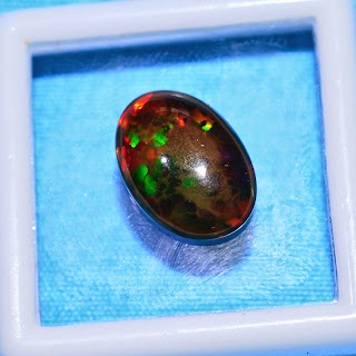 Batu Akik Black Opal Kalimaya Hitam Jarong