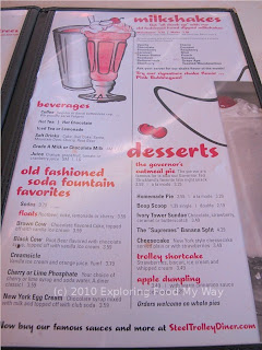 Steel Trolley Diner's Menu Page 7