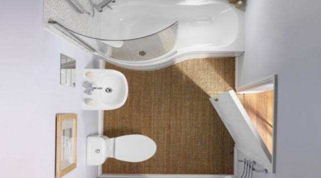 3x4 bathroom hotel room design in white