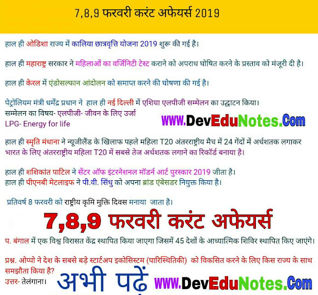 8 february current affairs 2019, 7 february current affairs 2019