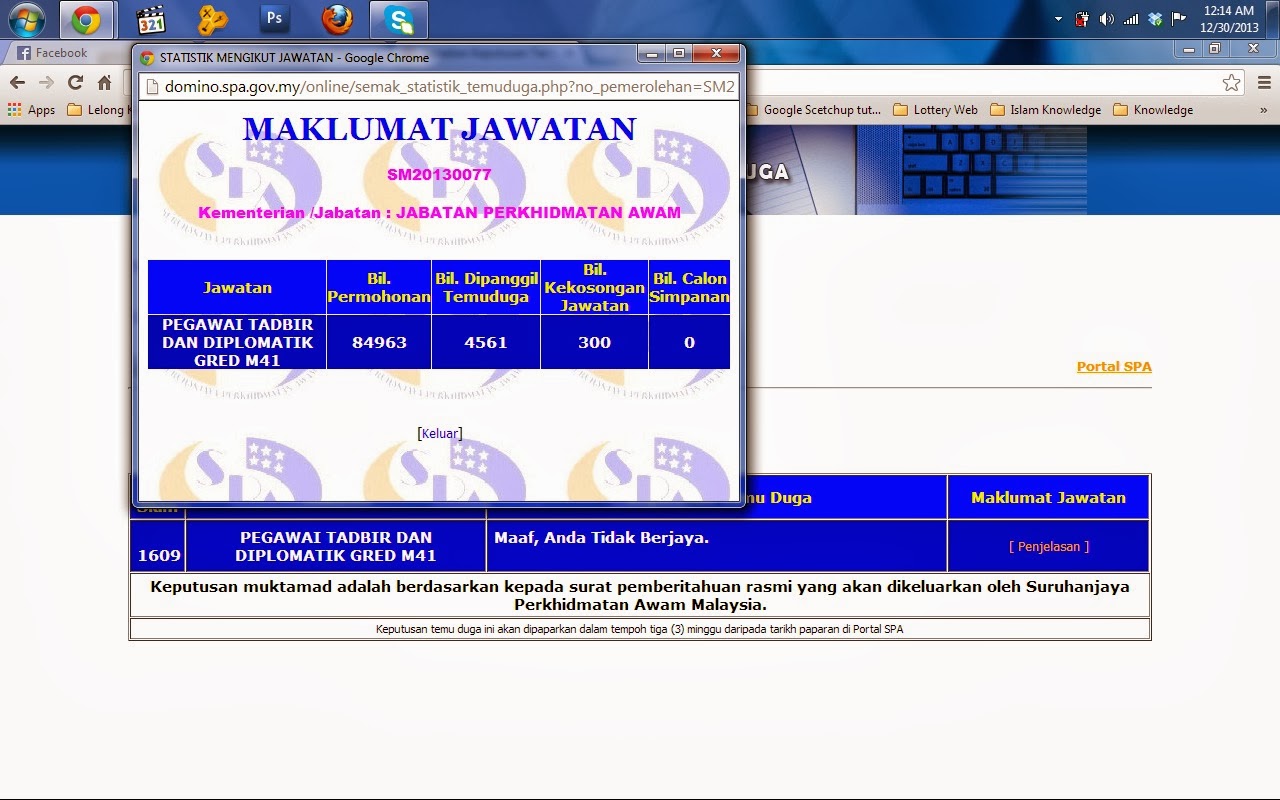 Disember 2013 ~ Nak Jadi PTD (Pegawai Tadbir dan Diplomatik)