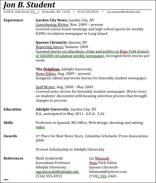 How to Write a Journalism Resume
