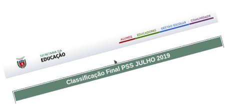 Classificação Final PSS JULHO 2019