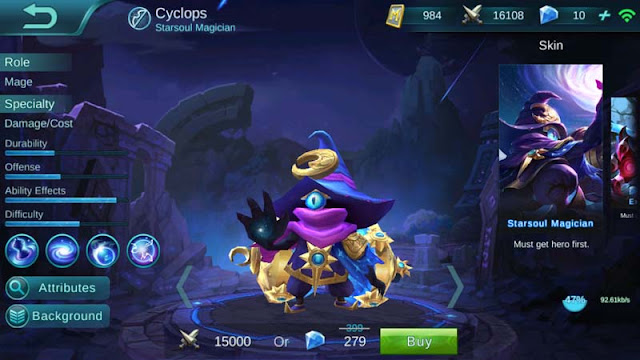 Guide New Hero Cyclops Starsoul Magician Mobile Legends Bang Bang