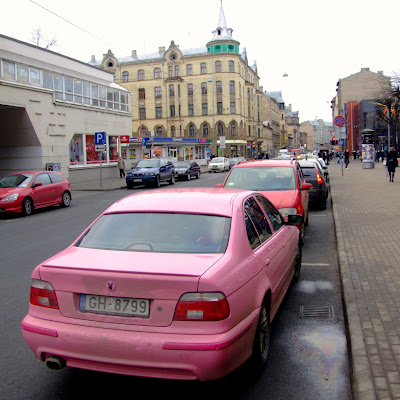 Isn't it amazing to see a pink BMW This one claims to be a PlayBoy edition