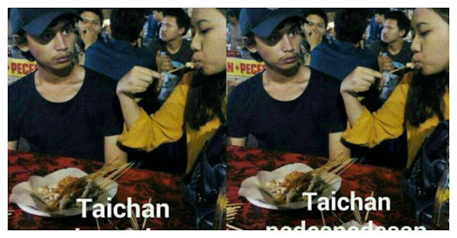 Foto Penampakan di Belakang Orang Makan Sate Ramai di Medsos, Reaksi Netizen Malah Lucu-Lucu !!