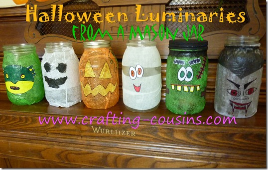 Halloween Luminaries from a Mason jar (15)