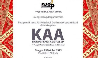 Pemilik Nama Asep Gelar Konferensi di Bandung