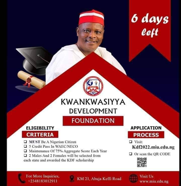 Gidauniyar Kwankwasiyya Debelopment Foundation Ta Buɗe Shafin Daukar Nauyin Karatu Zuwa Jami'ar Mewar International University Nigeria Jami'ar Indiya ta farko a duk fadin Afirka