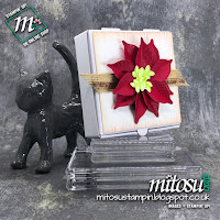 Stampin' Up! Nature's Root Poinsettia Decorated Cookie Box Idea. Order Papercraft Products from Mitosu Crafts UK Online Shop