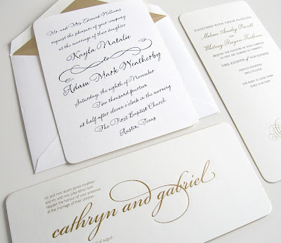 And from classic square edges to round we love this calligraphicinspired