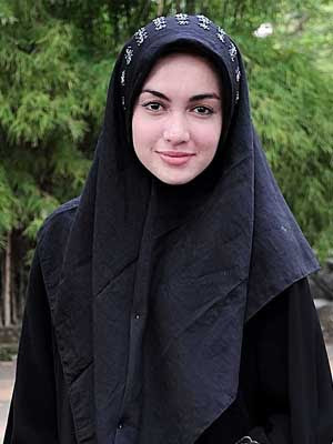 with Black Jilbab