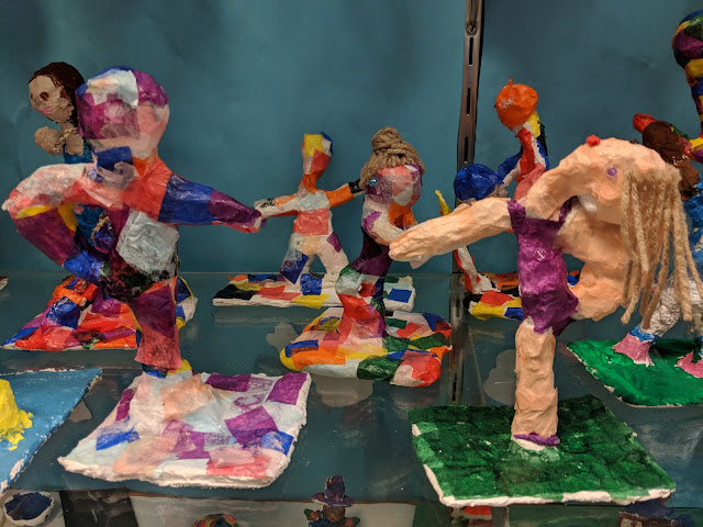 Gestural Plaster Sculpture Fourth Grade Art