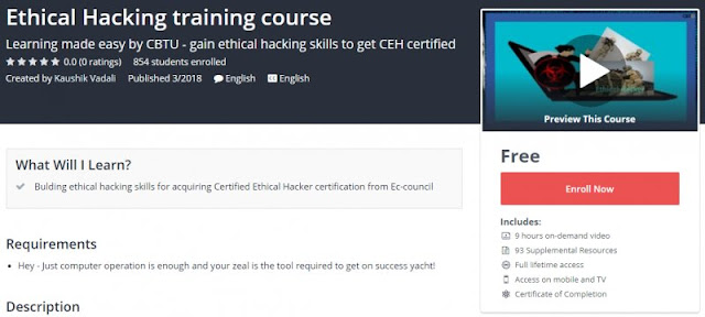 [100% Free] Ethical Hacking training course