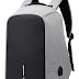 Fur Jaden Grey Anti Theft Casual Waterproof Backpack Bag with USB Charging Point