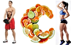 Vitamina C pesas masa muscular gym