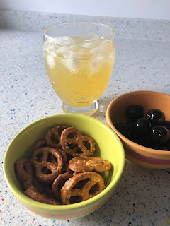 Refresco de naranja y té verde