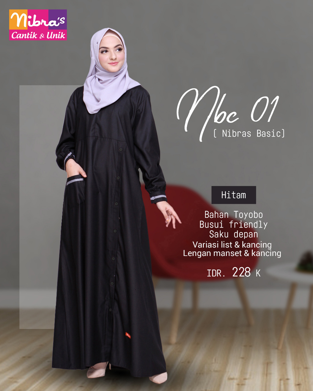 BAJU GAMIS NIBRAS TERBARU NBC 01